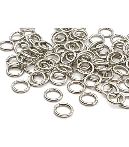 Amazon | (SAJ)丸カン(直径 8mm線形1.2mm)(ホワイトシルバー)(100個